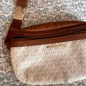 Michael Kors Tan and Cream Belt Bag